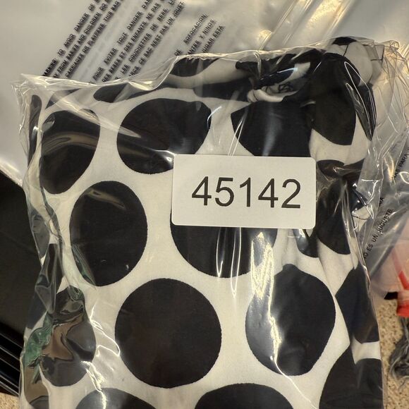 Avella Dress Women M Medium White Polka Dot Sheath Short Zipper Belted Casual - Picture 6 of 6